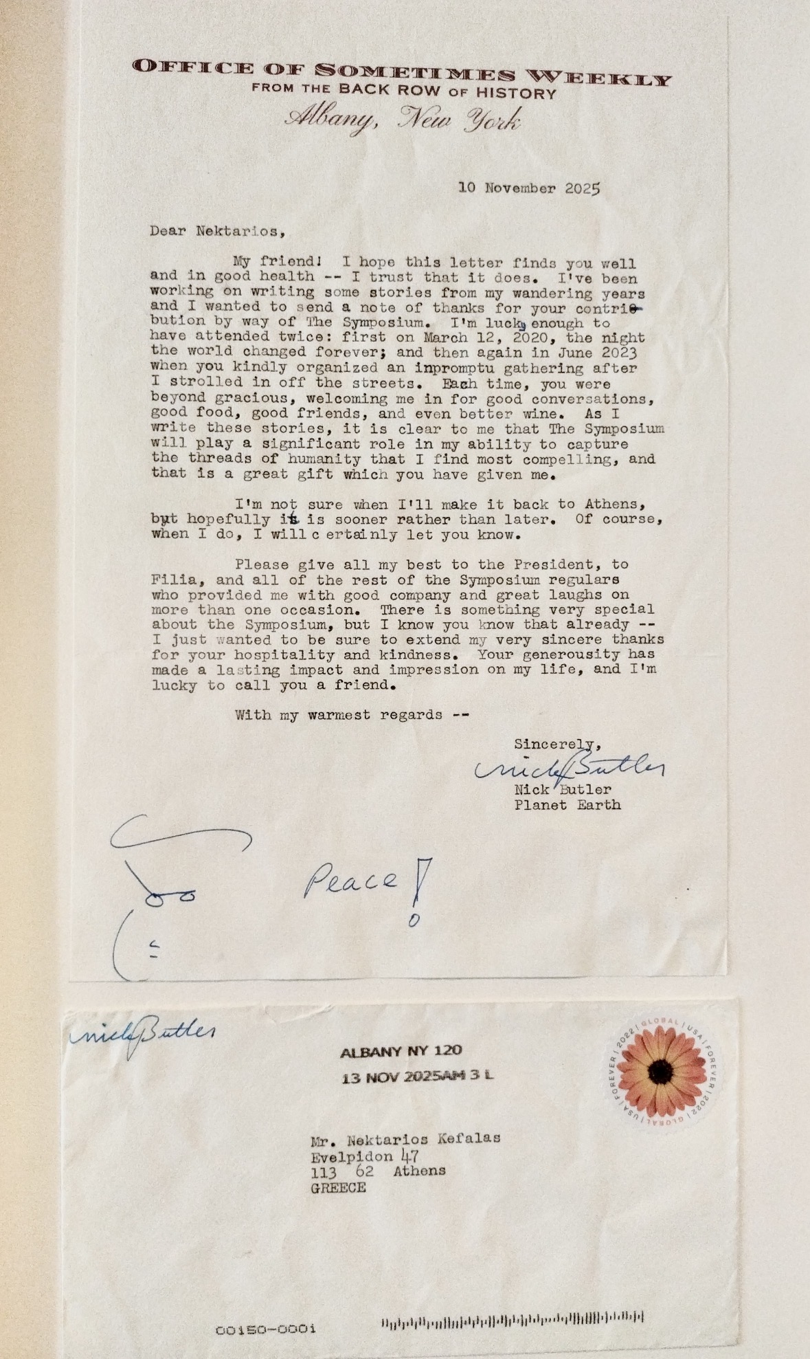 The Athens Letter